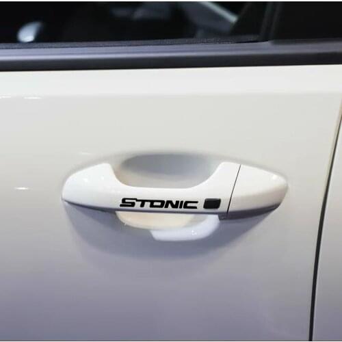 Car 4pcs Reflective Vinyl Door handle decals Wiper Sticker For Kia Stonic