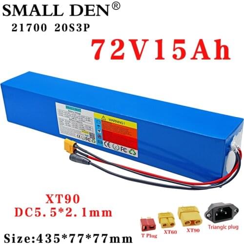 72V 15Ah 21700 lithium battery pack 20S3P 1000W-3000W High Power&Capacity ebike battery 84V Electric bicycle Motorcycle Scooter