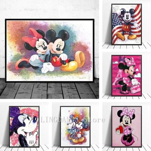 Disney 5d Diy Diamond Painting Cartoon Mickey Mouse And Donald Duck Treasure Planet Movie Poster Diamond Mosaic Home Decor Gift