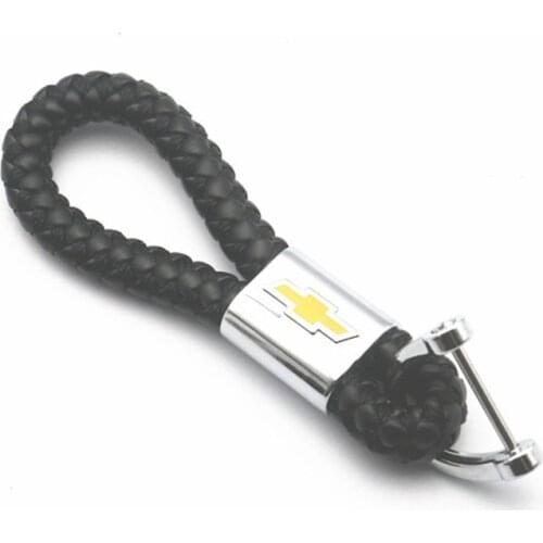 Car Styling 3D Metal+Leather Emblem Car Key Ring Keychain Key Holder For Chevrolet Colorado Cruze Spark Captiva Malibu Trax Aveo