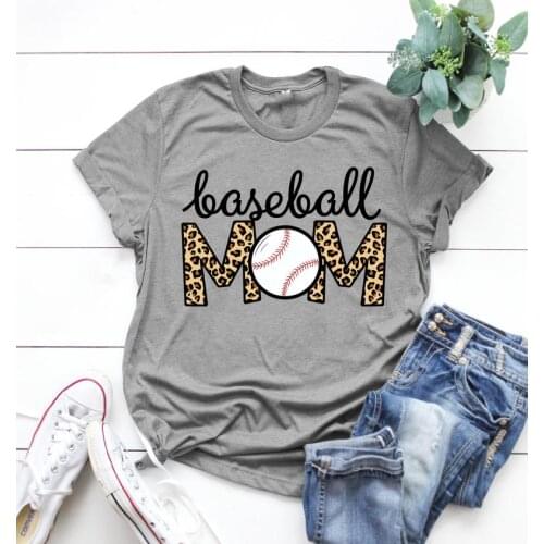 Baseball Mom Leopard Funny Softball Mama Shirt Mothers Day T-Shirt Fashion 100%cotton O Neck Graphic goth Short Sleeve Top Tees