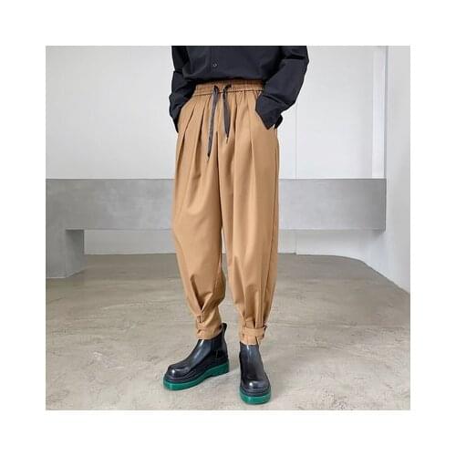 Plus size, spring, new personality, adjustable drawstring, bloomers, hipster, Haren Pants, Korean pants