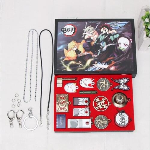 Demon Keyring Demon Slayer Sword Keychain Cosplay Anime Katana Ghost Blade Metal Pendant Keyrings