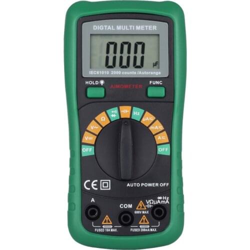 AIMOMETER F0601005 Digital Multimeter DMM MS8233D pro DC/AC Voltage Current HZ Resistance Capacitance Diode Tester Multimetro