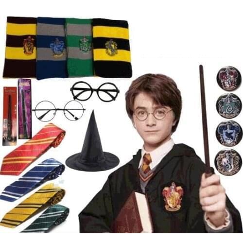 Children Adult Halloween Costume Potters Cosplay Magic School Robe Sweater Tie Wand Granger Suit Costume Christmas Gift