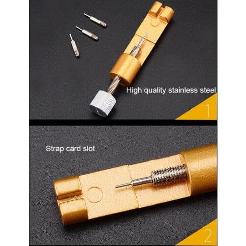 DIY Metal Adjuster Watch Band Bracelet Link Pins Remover Repairing Tools Kit AC889