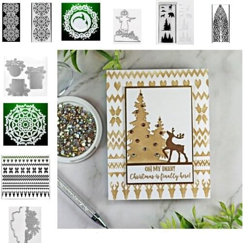 Halloween Christmas Tree Flower Pumpkin Lantern Metal Cutting Dies Stencils for Scrapbooking Album Stamp Card Embossing New