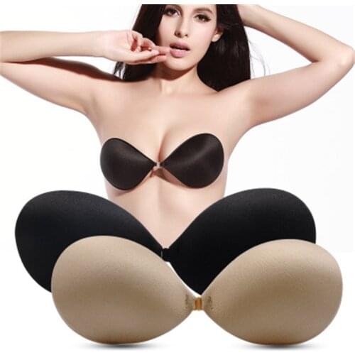 Hot Women Silicone Bra Self-adhesive Breast Stick On Gel Push Up Strapless Backless Invisible Bras Female Seamless Bra Underwear