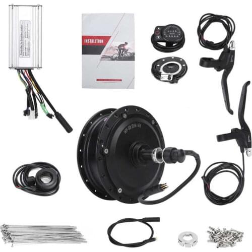Electric Bicycle Conversion Kit 36V 500W Brushless Rear Wheel Hub Motor Set with KT-900S Display Meter for 12G Wheel