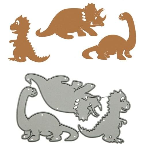Dinosaur Pattern Metal Cutting Dies Scrapbooking Triceratops Plesiosauria Shape Card Embossing Craft Paper Cutter Mold