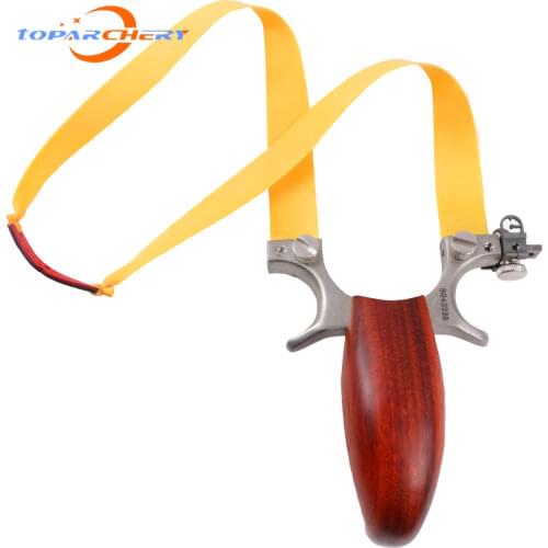 Toparchery Solid Wooden Slingshot Powerful Outdoor Hunting Slingshot Catapult Shooting and Hunting Best Boy Gift