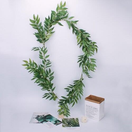 2019 New Arrivals 1.85m Artificial Plant Rattan Wedding Ceiling Winding Road Leaves DIY Silk Flowers Home Garden Decor