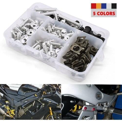 Motorcycle Full Fairing Bolts Kit Screws Fastener Clips Screw Nuts For Kawasaki kx 85 125 250 250f 450f kx 450 f KLX125 KLX250