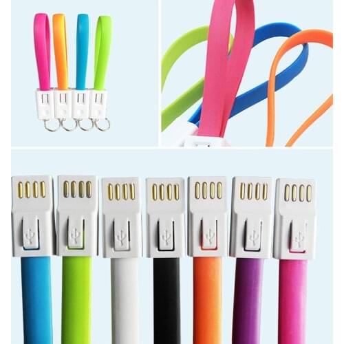 Portable USB Type C Cable Mini Multi-Function Keychain Micro USB Type C Charging Wire Silicone Material Phone Charger For iPhone
