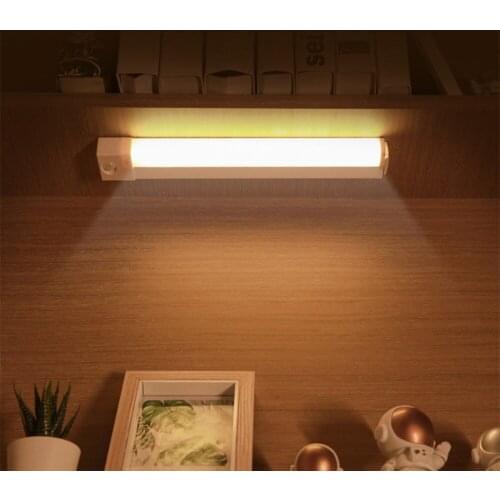 Dimmable Motion Sensor Closet Light 20/30/50cm Rechargeable LED Under Cabinet Night Lamp Magnetic Bedroom Wardrobe Wall Lamp