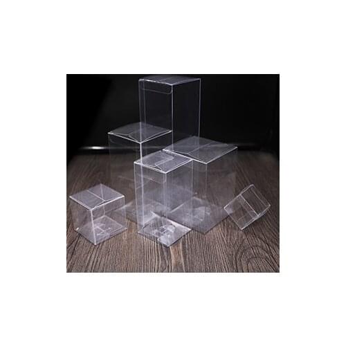 7 sizes Christmas Party PVC Box Rectangle Clear Gift Packaging Boxes Cosmetic Crafts Storage Box Transparent Plastic Box 50pcs