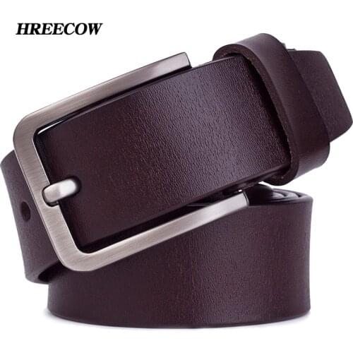 Genuine Leather Belts for Men Fashion Joker Jeans Belt For Men Famous Brand Retro metal Pin Buckle Men Belts