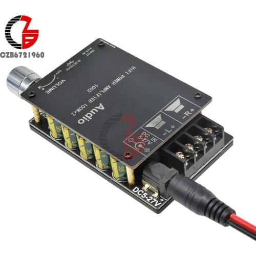 TPA3116 HiFi Wireless Bluetooth 5.0 Digital Power Amplifier Board 2x100W Dual Channel Stereo Audio Amplifier Module with Filter