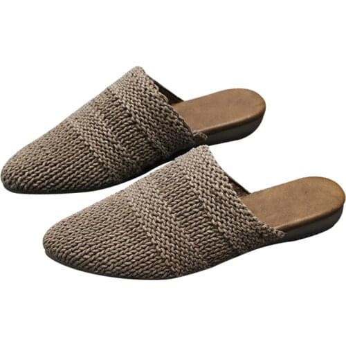 2020 Summer Household Casual Handmade Linen Slipper Genius Leather Comfort Soft Breathable Classic Vintage Female Slipper