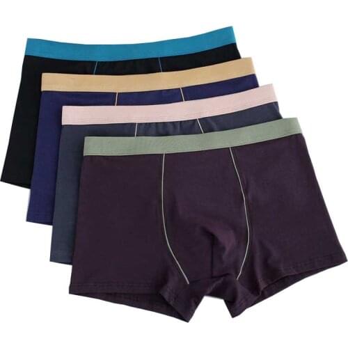 Plus Size Male Underwear 1 PcMen Underwear Boxers Shorts Cotton Cuecas Boxer Men Solid Underpants Man Boxer Large XL-3XL