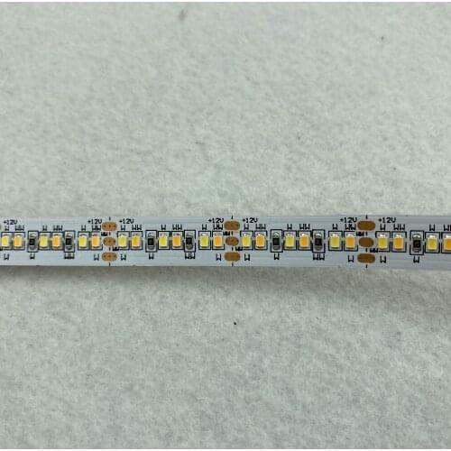 2216 SMD 240leds/m DC12V led dual color CCT adjustable flexible strip;5m long;96W;white PCB;non-waterproof