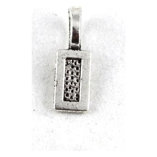 600PCS Tibetan Silver Color glue on bail cabochon settings rectangle charms 21mm A12362