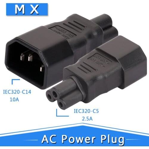IEC 320 C14 to C5, C5 to C14 AC adapter pdu UPS female power socket adapter plug converter Power adapter modification