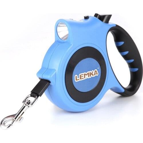 Automatic pet traction rope Nylon material 5 m long with lamp printing extension rope