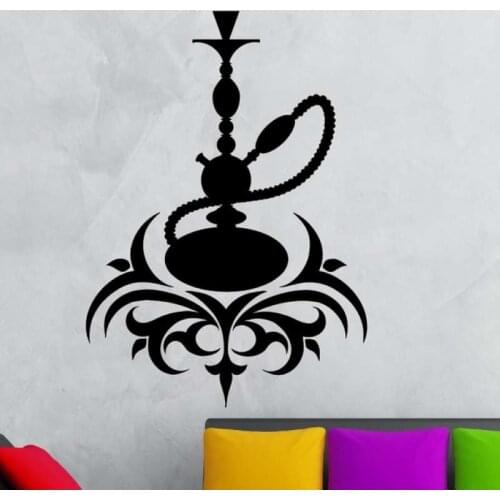 Hookah Shop Wall Sticker Car Decal Vinyl Stickers Decor Mural Art Living Room Home Decoration Shisha Smoking Smoke Wall Decal