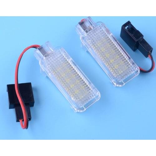CITALL 2 Pin 2pcs White Front and Rear LED Footwell Light Door Courtesy Boot Lamp Fit For Skoda Octavia MK3 5E 2012-2017