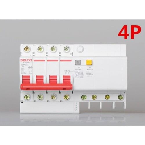 DZ47sLE 4P 40A 50A 63A 80A 100A 125A current Circuit breaker with over current and Leakage protection, air break switch