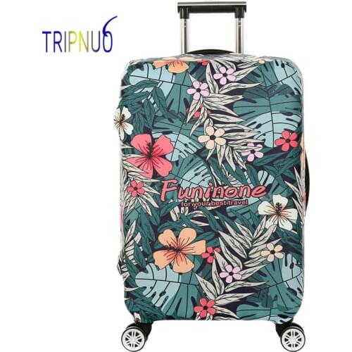 TRIPNUO Travel Luggage Cover Elastic Trolley Flowers Suitcase Cover Apply 18-32inch Womens Mens Protect Case Accessories