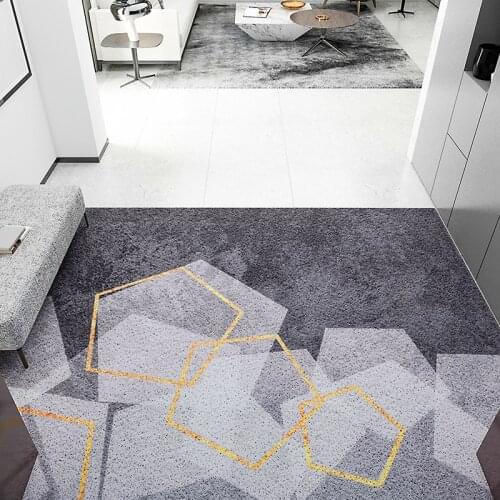 Parlor Hallway Kitchen Mat Bathroom Mat Home Door Mats Anti-slip Can Be Cut Irregular PVC Mats Carpet Entrance Door Mat Carpet
