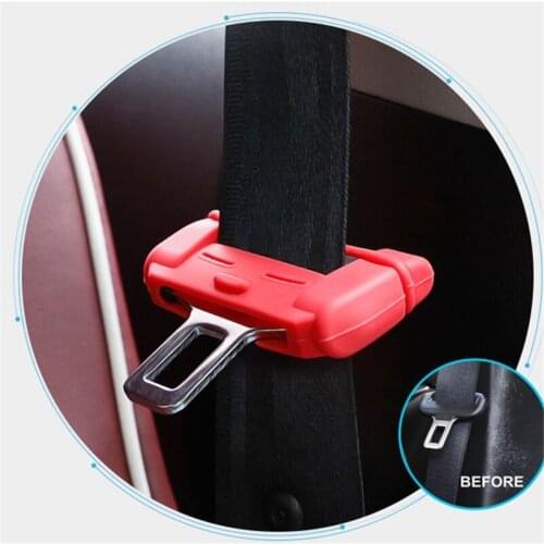 LUNASBORE 2PCS/LOT Universal Adjustable Car Seat Belt Buckle Plug Protective Cover Case