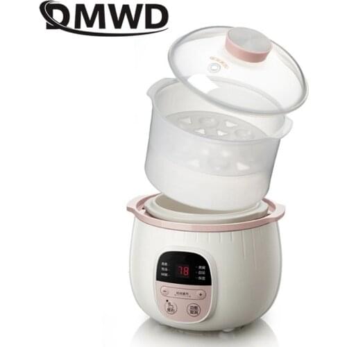 DMWD Multifunction slow cooker Baby porridge Soup Congee/Birds Nest Stew Pot Electric cooking machine Automatic Ceramic liner