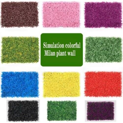 Simulation Plant Wall Colorful Milan Lawn Decoration Plastic Green Background Wall Wedding Living Room Background Flower Wall