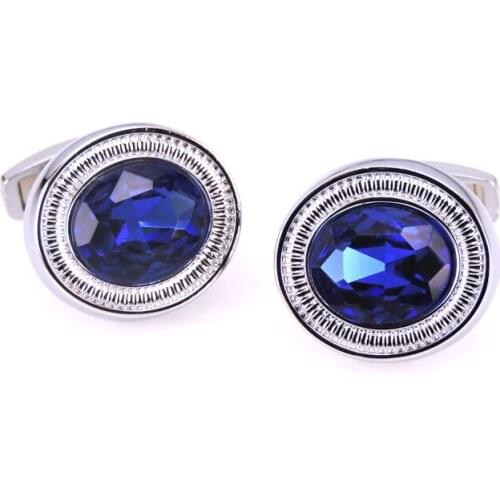 Mens French Shirt Cufflinks Scarf Hat Accessories Silver Blue Crystal Cuff button Tie Clip Wedding Couple Jewelry Gifts