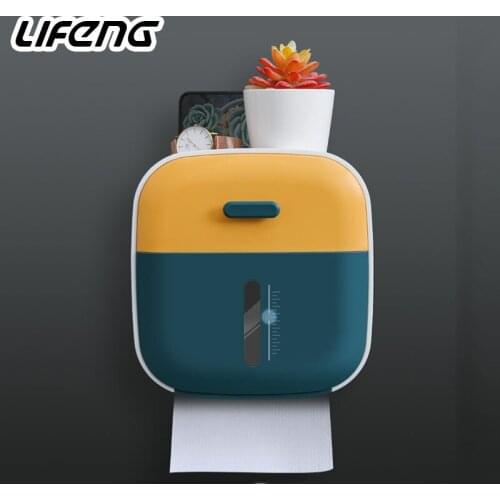 Wall-Mounted Toilet Paper Holder Load-Bearing Toilet Paper Dispenser Waterproof Paper Storage Home Bathroom Accessories