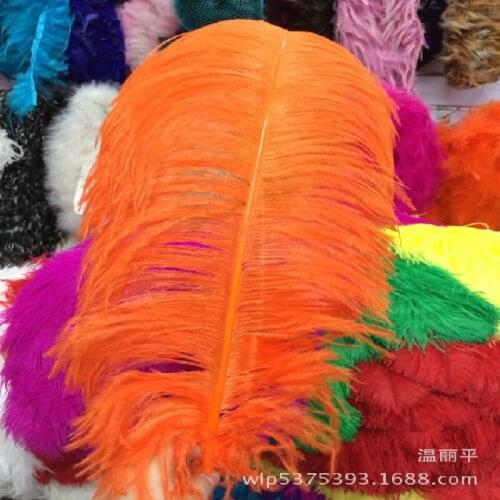 Wholesale!10pcs Ostrich feather 55-60cm/22-24inch orange color ostrich plumages plumes for wedding decoration performances