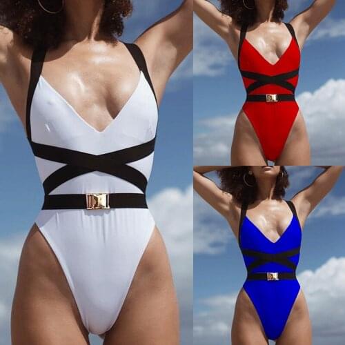 Jbersee Sexy Swimwear Women Bikini Push up Swim Wear Summer Swimsuit Beachwear Strap Belt Buckle Integrated Bikinis 2020 mujer