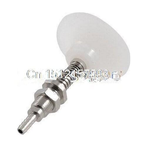 M11 Thread Pneumatic 5mm Tubular Barb Connector Clear White Silicone Vacuum Suction Cup 50mm