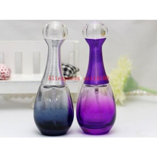 Useful 500 pcs/lot 20ML metal Aluminum Empty Glass Perfume Refillable Bottle Spray Perfume Atomizers Bottles Party Colorful