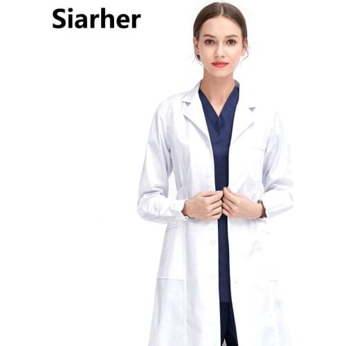 Scrubs uniforms white clothes lab coat women scrubs costume beauty salon work clothing spa uniforms health service workwear new