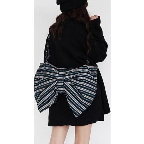 Big Bow Crossbody Bags High Quality Canvas Womens Designer Handbags Female High Capacity Travel Shoulder Messenger Bags