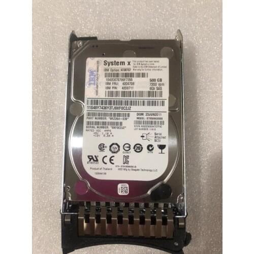IBM 42D0707 42D0708 500GB 7200 6GBPS NL SAS 2.5" SLIM HARD DRIVE HDD