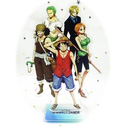 Japanese Anime One Piece Acrylic Figure Cosplay Brook Usopp Nami Luffy Printed Gentleman Stand Model Toys Kawaii Accessories
