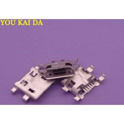 300pcs Micro USB Jack connector charging port socket For Pournelle PLOYER MOMO mini P707 Charging Socket Sink type Oblique mouth