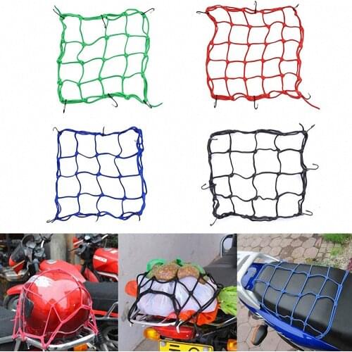 40*40/30*30cm Motorcycle Luggage Net Bike Bicycle Back Seat Motorcycle Cargo Mesh Bag with Hook Motorcycle Accessories Organizer