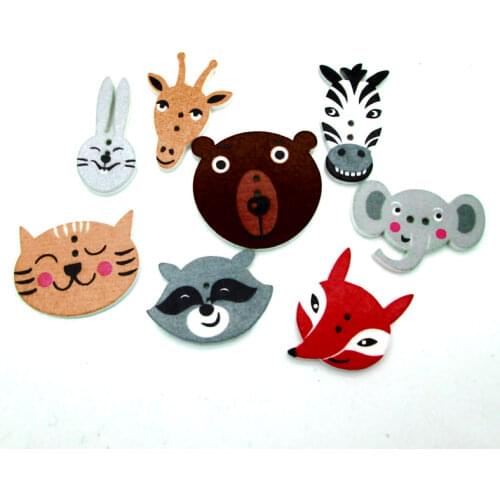 50pcs Mixed Animal Buttons For Clothes Knitting Needles Crafts Sewing Scrapbooking DIY Fabric Needlework Accessories