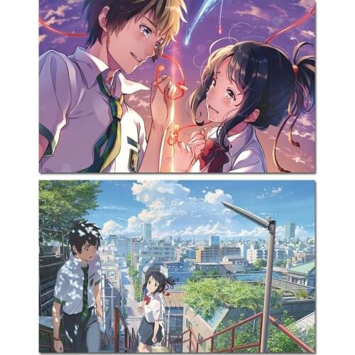 Diamond Painting Your Name Anime Poster Japanese Manga 5D Diamond Embroidery Mosaic Cross Stitch Winter Home Decor Gift